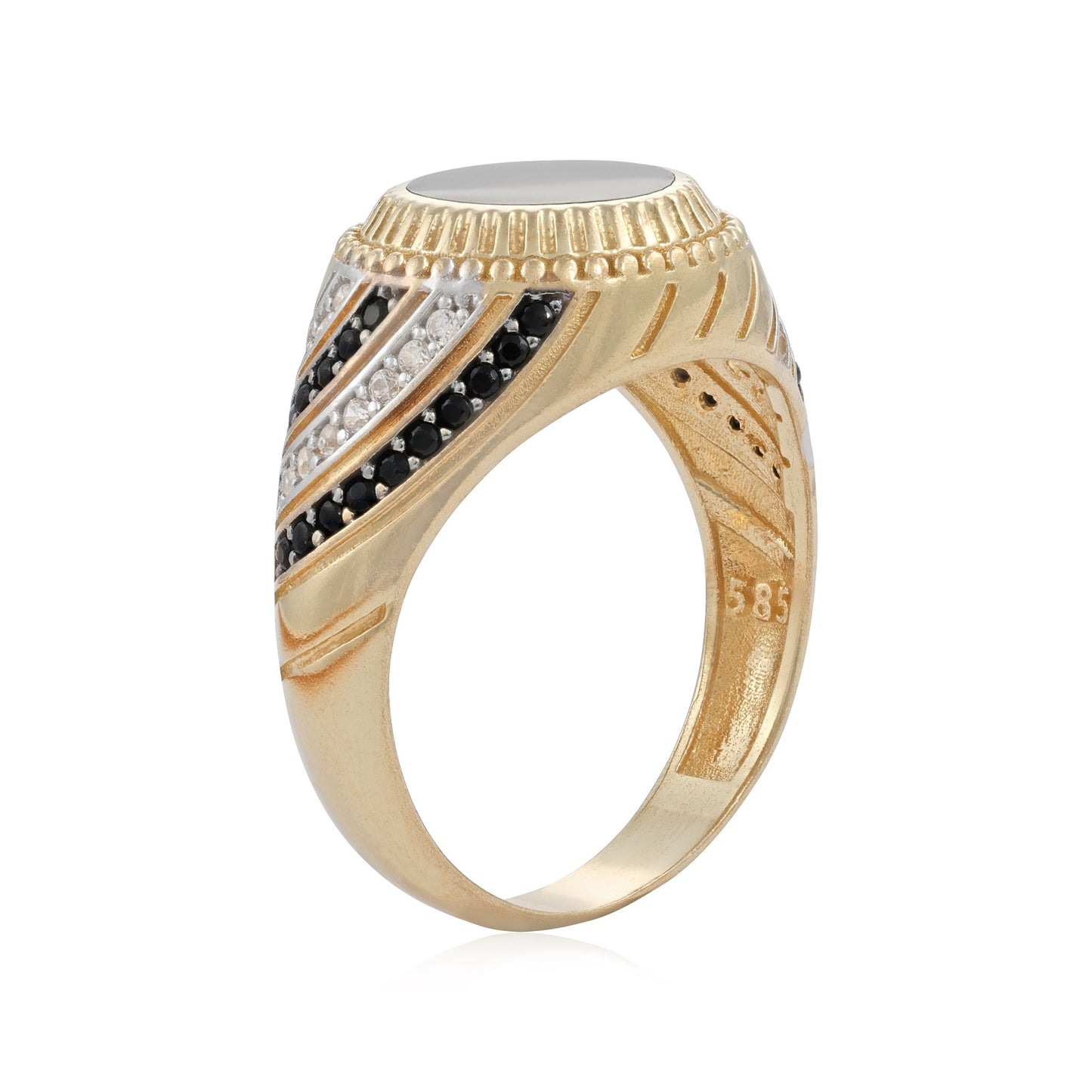 14ct Yellow Gold Pre-owned Ring with Stones 02033720