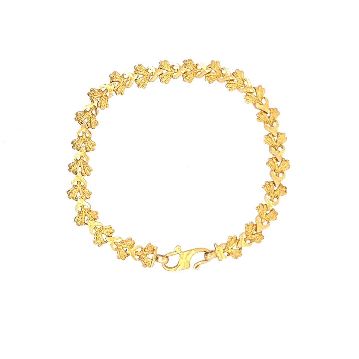 22ct Gold Leaf Motif Bracelet