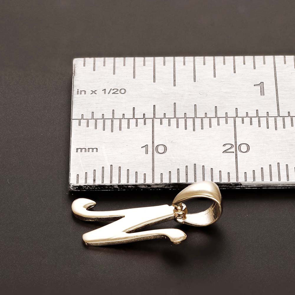 14ct Solid Gold Initial Pendant Letter N - 18mm PD60003 - 14Y - N - FJewellery