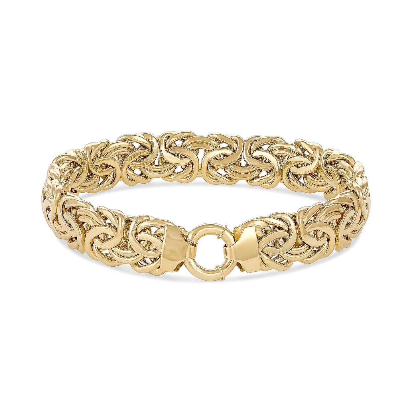 14ct Yellow Gold Byzantine Chain Bracelet - FJewellery