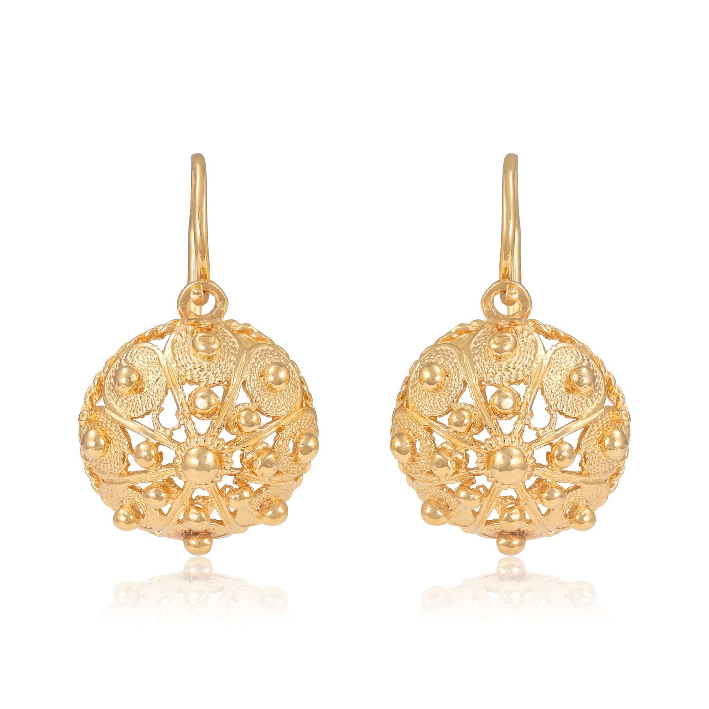 14ct yellow gold earrings 08001112 - FJewellery