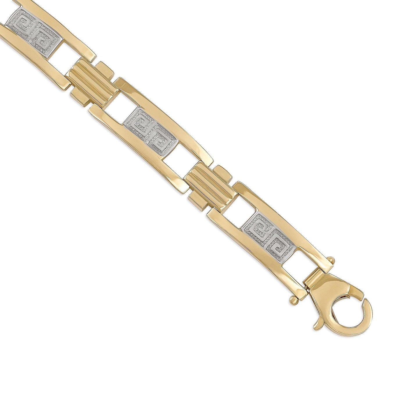 14ct Yellow Gold Fancy Greek Bracelet - FJewellery