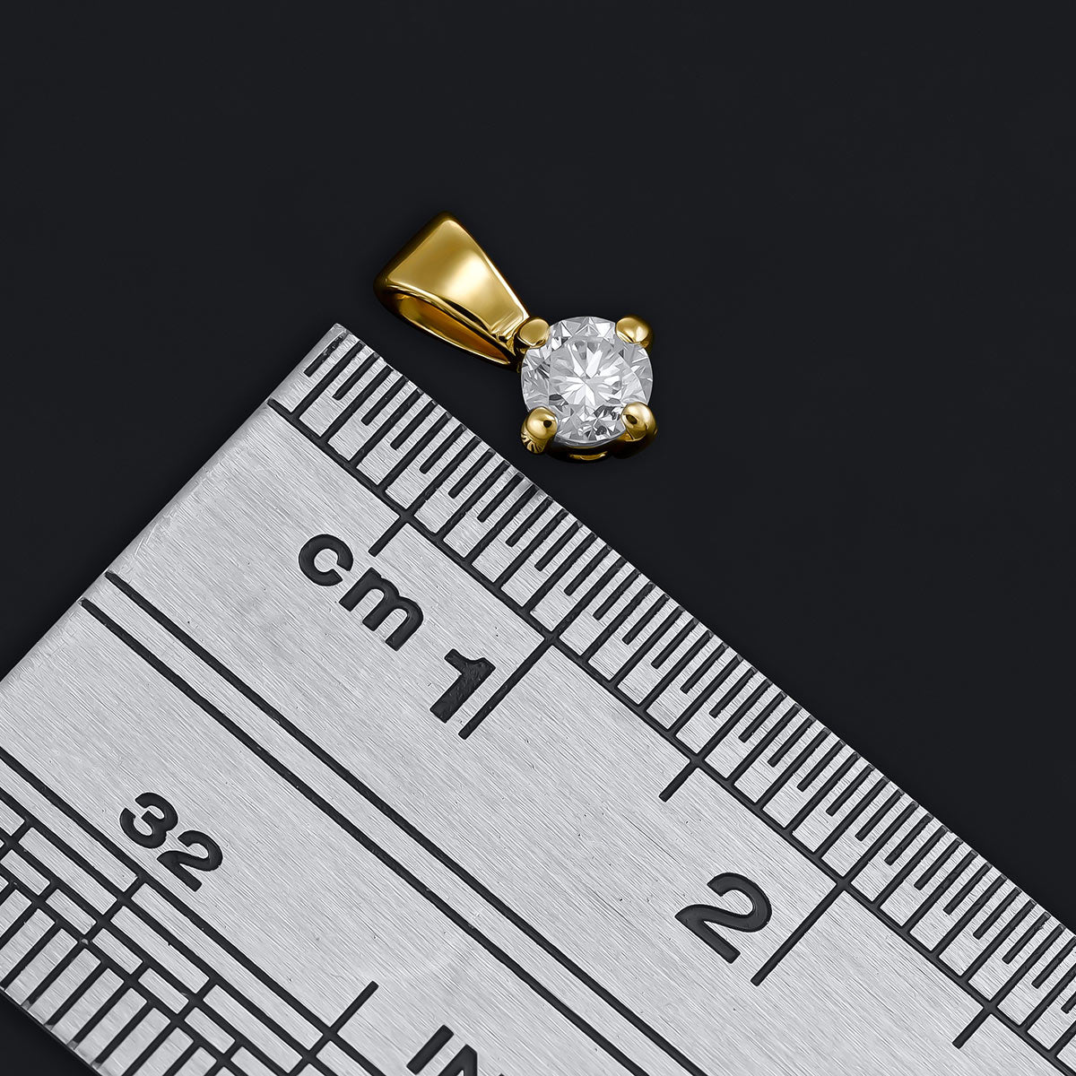 18ct Solid Yellow Gold 0.15ct Claw Set Diamond Pendant 110288 - FJewellery