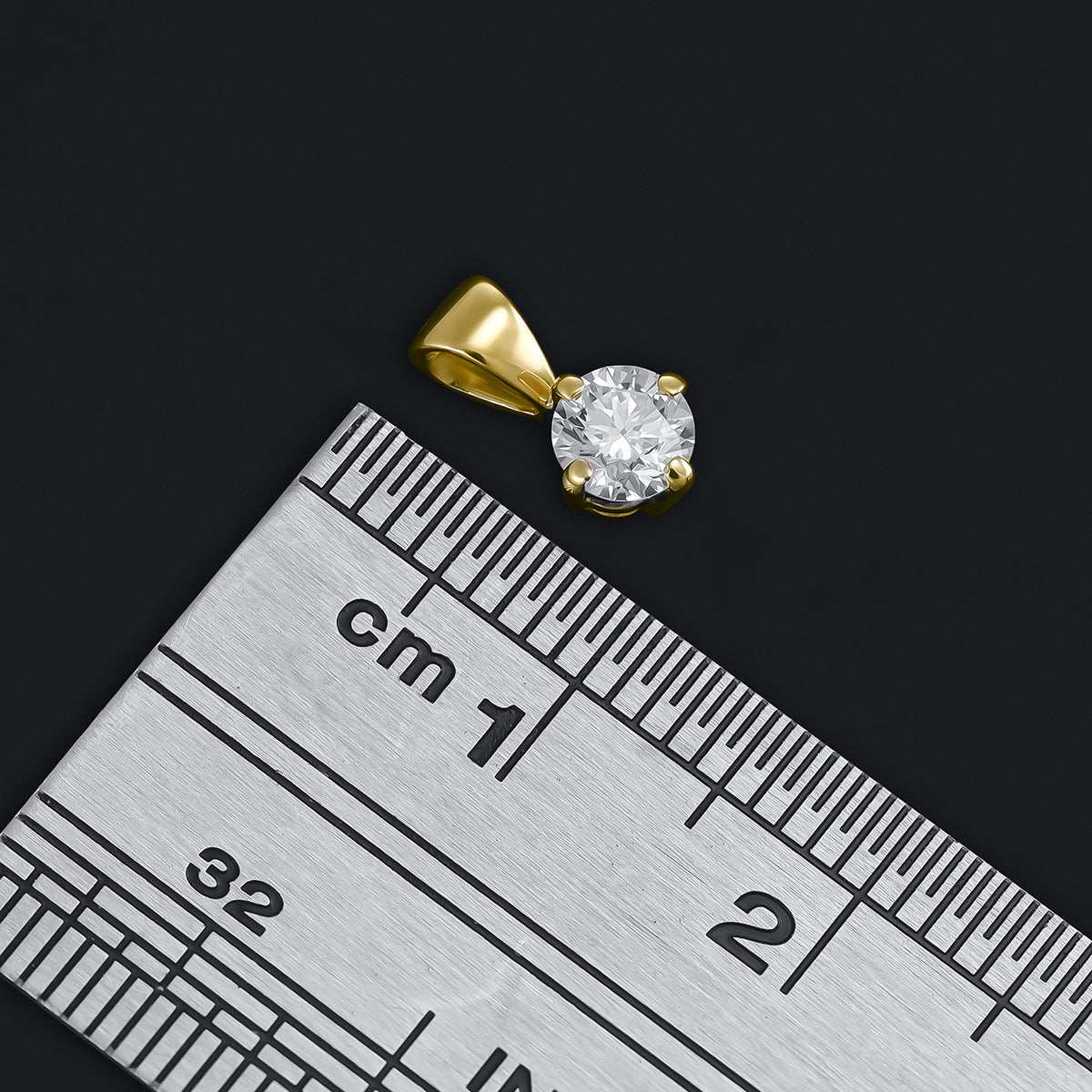 18ct Solid Yellow Gold 0.25ct Claw Set Diamond Pendant 110289 - FJewellery