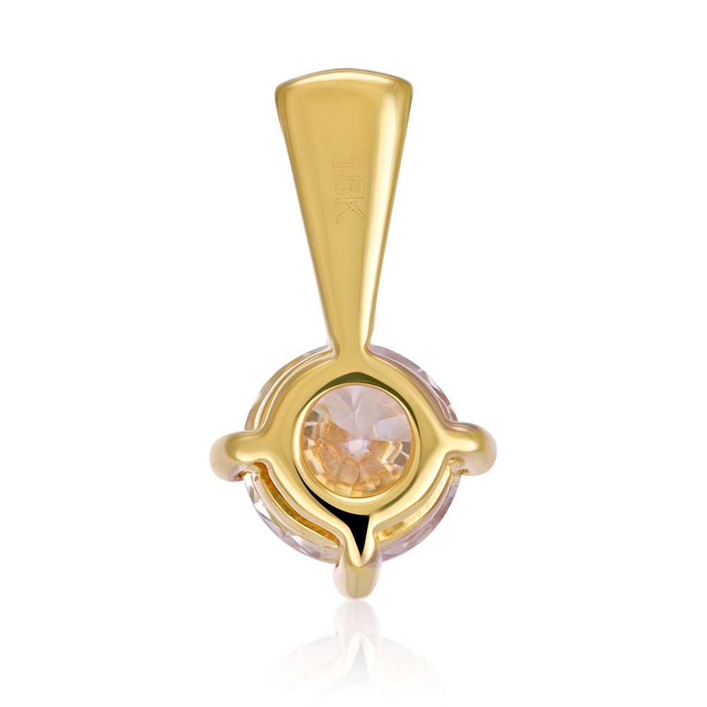 18ct Solid Yellow Gold 0.70ct Claw Set Diamond Pendant 110291 - FJewellery