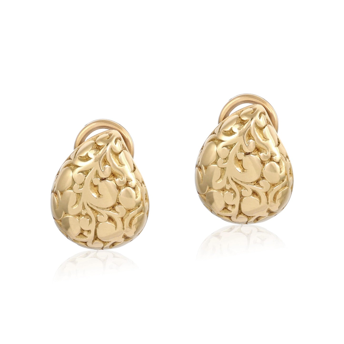 18ct vintage yellow gold earrings 02033114 - FJewellery
