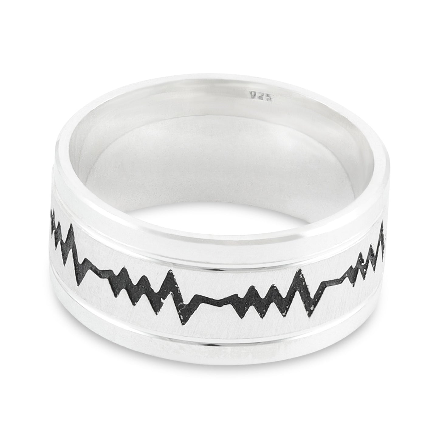 Sterling Silver Heartbeat Ring