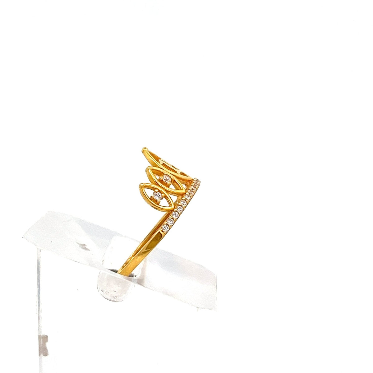 22ct Gold Crown Design Stone-Set Ring - FJewellery