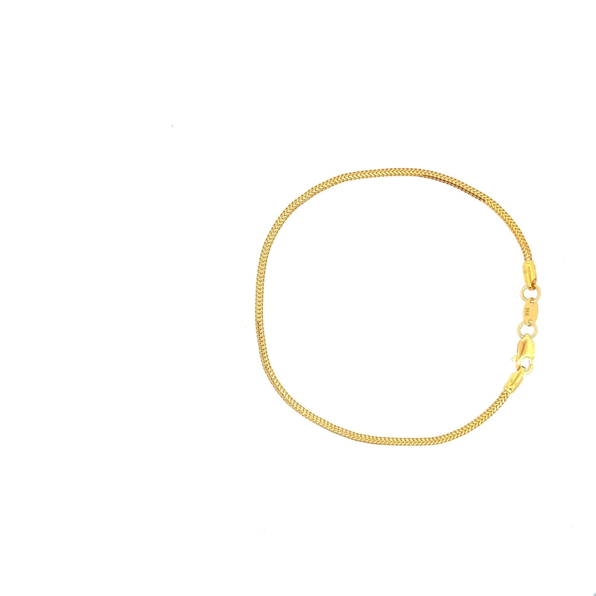 22ct Gold Fine Curb Chain Bracelet - FJewellery