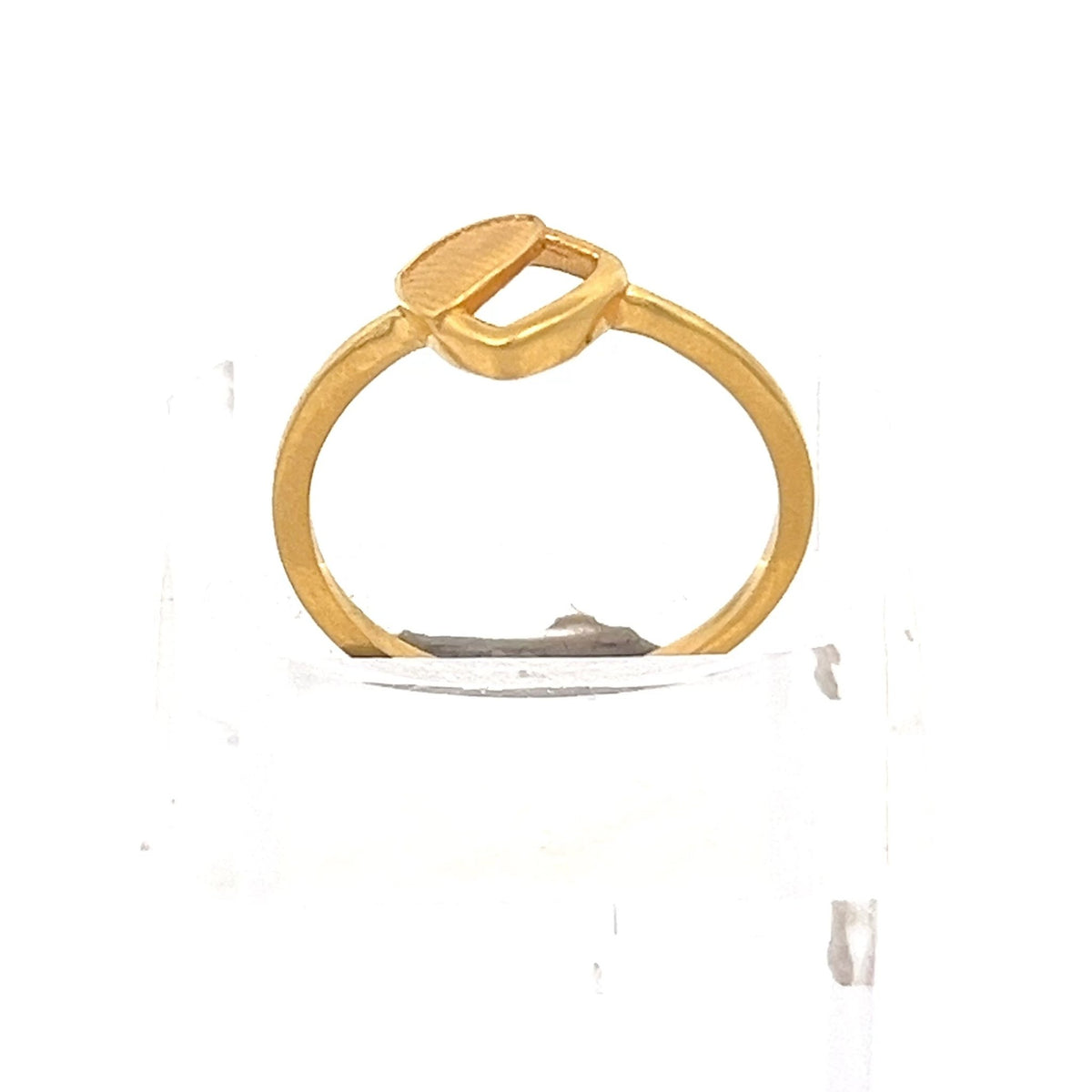 22ct Gold Oval Signet Ring with Textured Central Panel - FJewellery