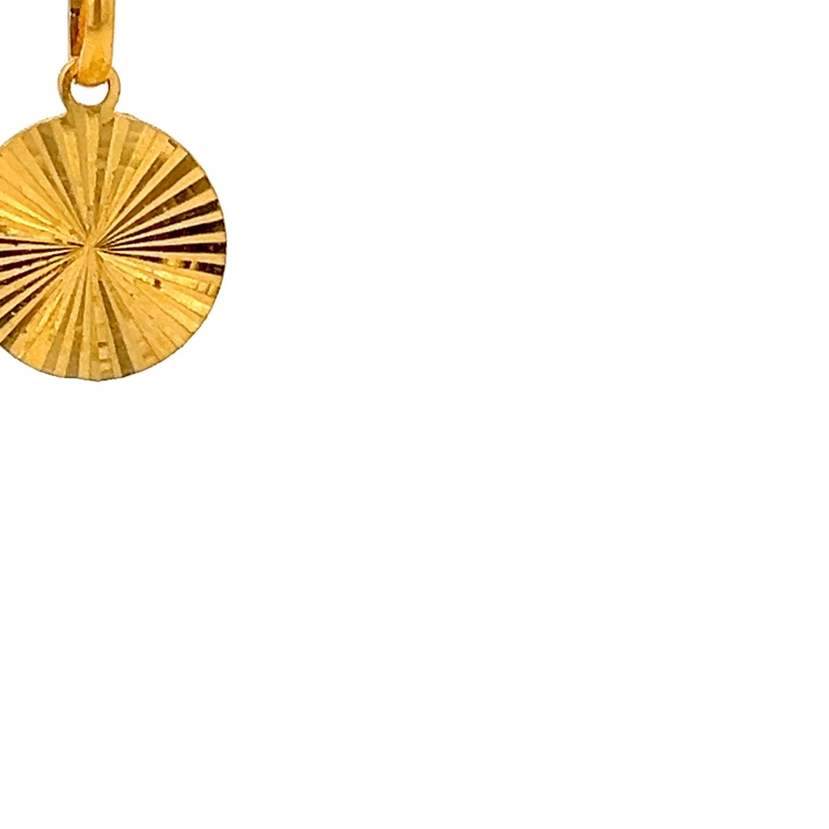 22ct Gold Round Initial N Pendant - FJewellery