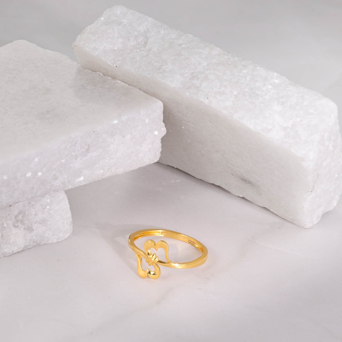 22ct Yellow Gold Double Heart Ring BF1224 - RN76 - FJewellery