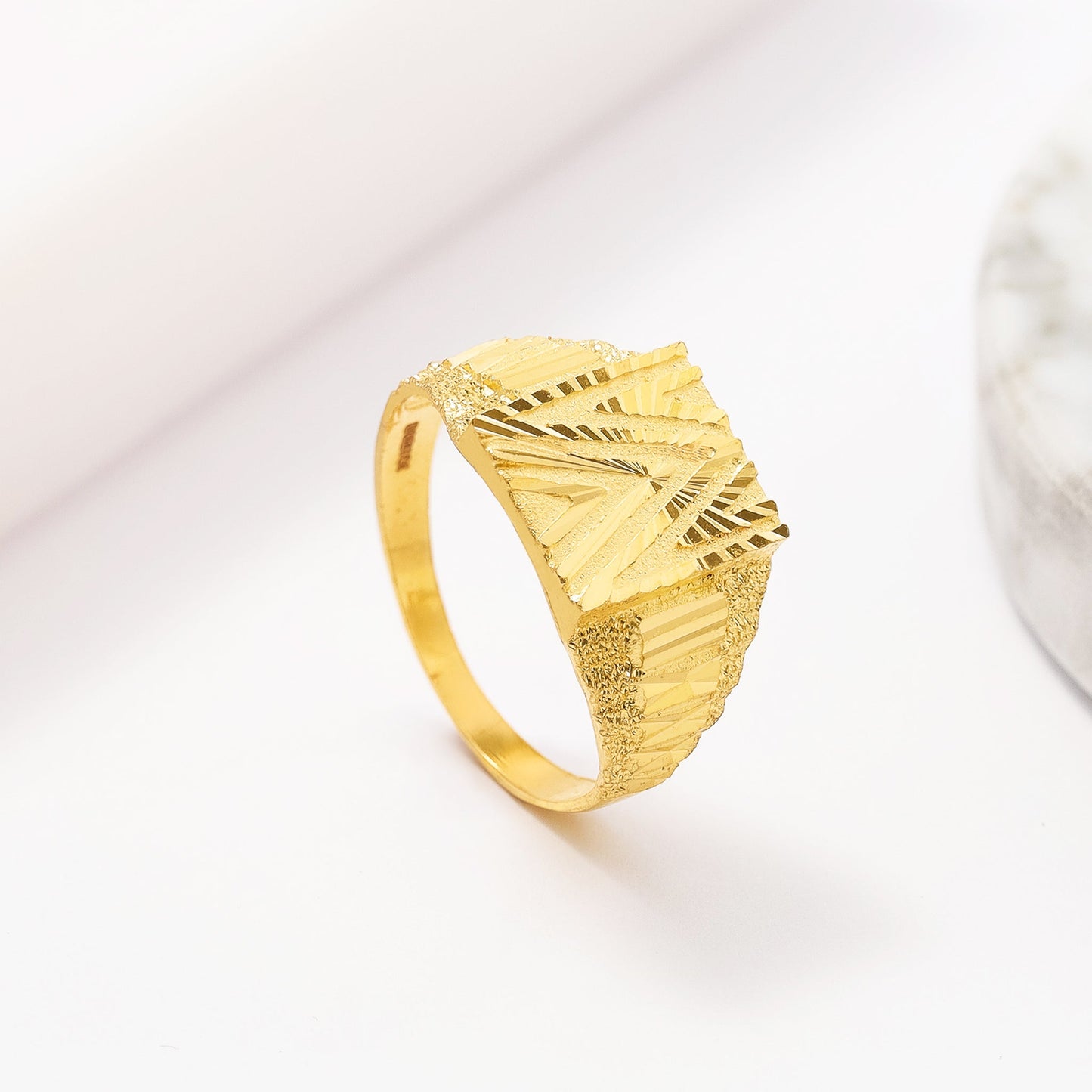 22ct Yellow Gold Geometric Ring BF1224 - RN42 - FJewellery
