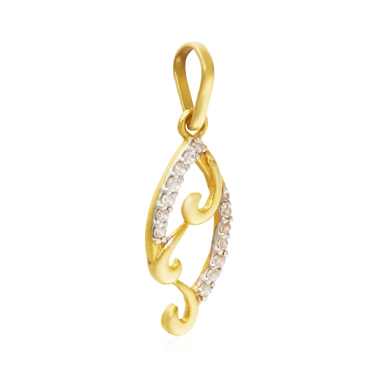 22ct yellow gold pendant with stones 02029518 - FJewellery