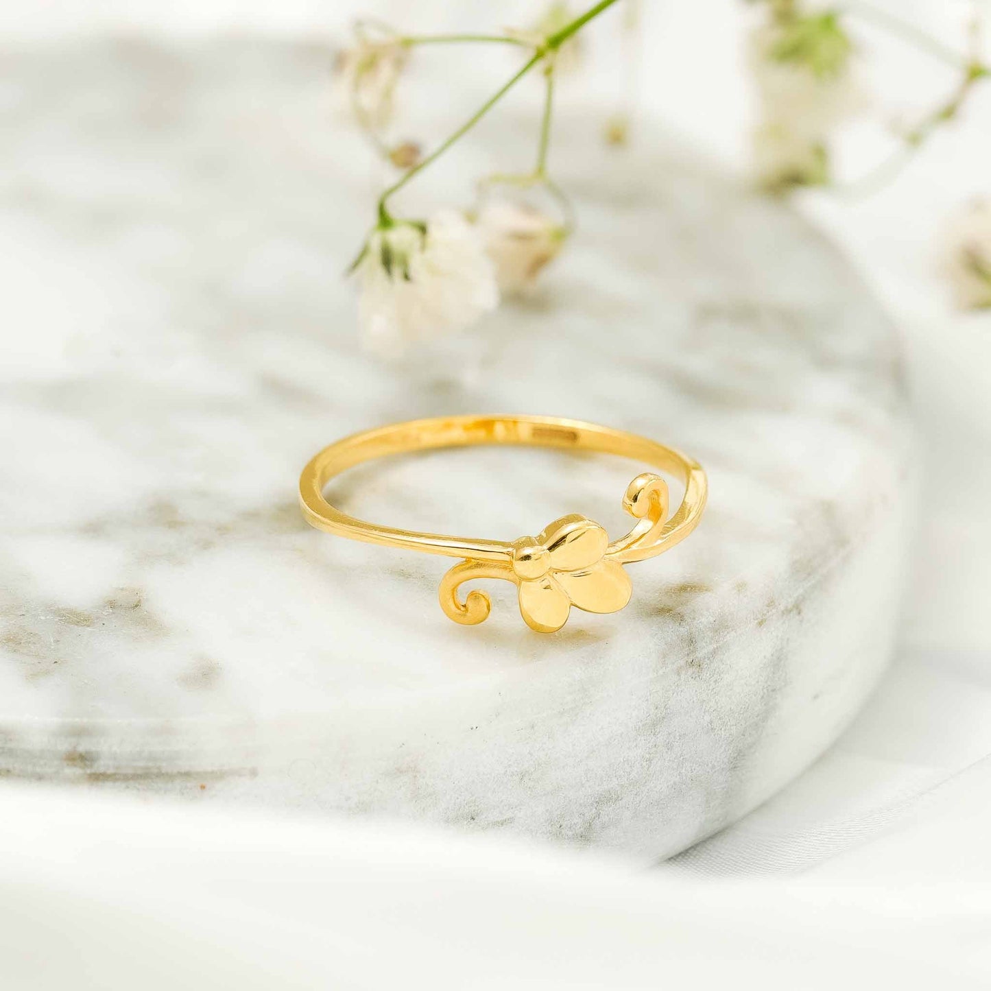 22ct Yellow Gold Small Unique Design Ring BF1224-RN92 - FJewellery
