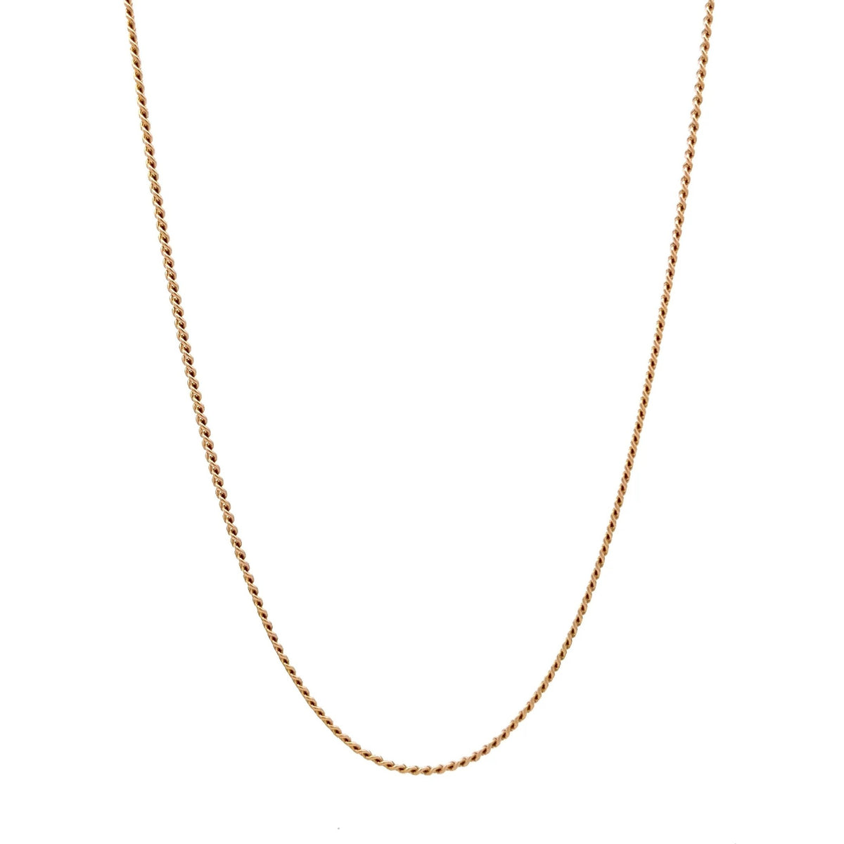 9ct Gold Fine Twisted Curb Chain - FJewellery