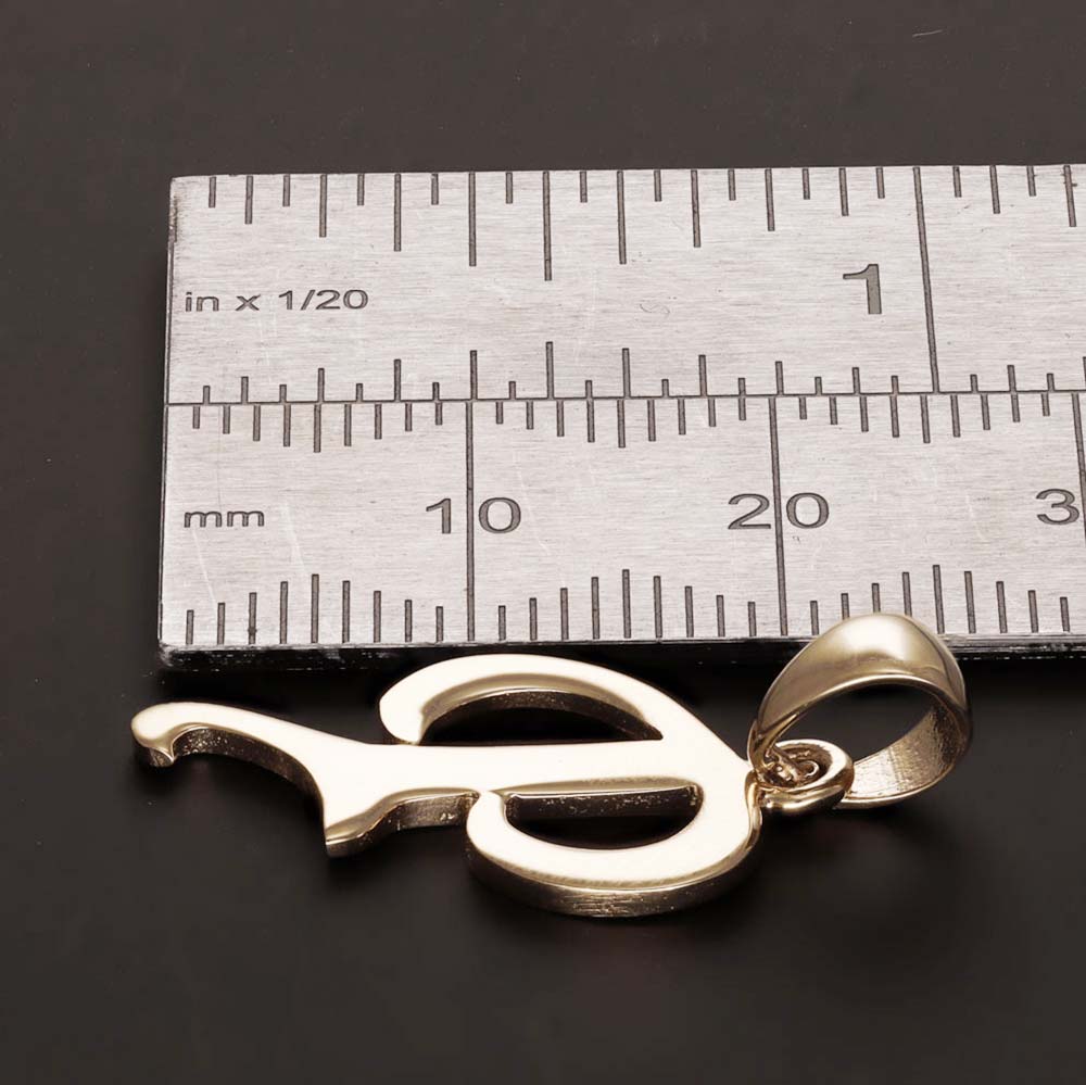9ct Solid Gold Initial Pendant Letter P - 17mm PD60002 - 9Y - P - FJewellery