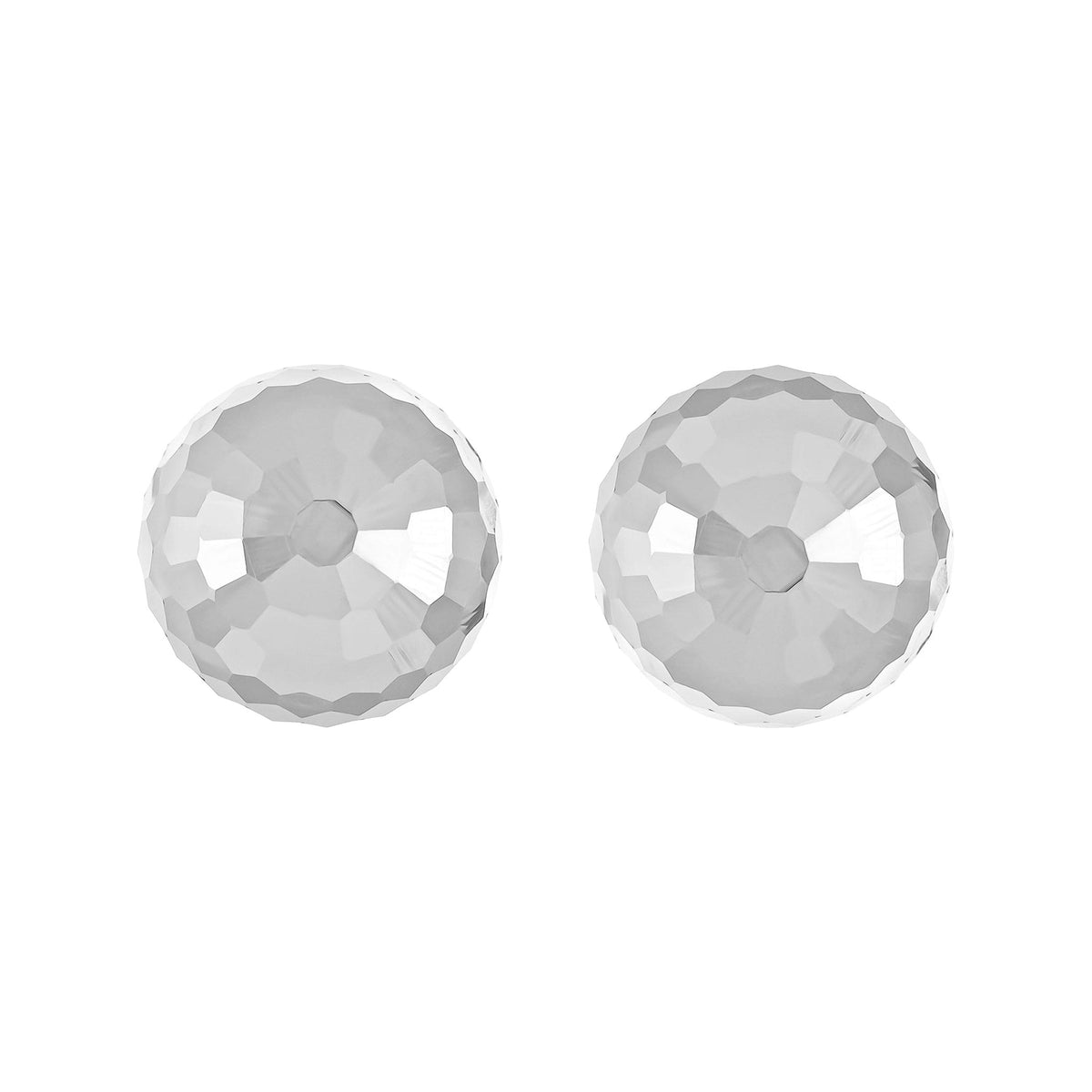 9ct White Gold Oversized Disco Ball Studs - FJewellery