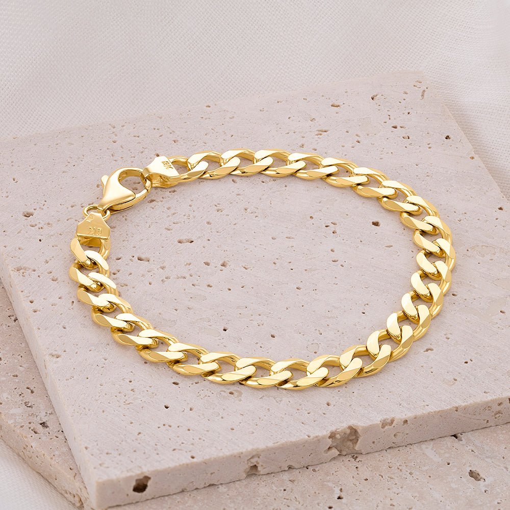 9ct Solid Yellow Gold Curb Bracelets 3.5mm CNM01377-8