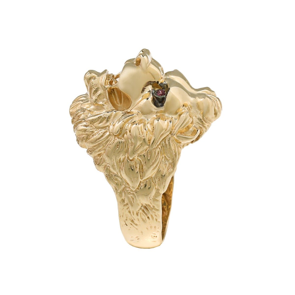 9ct Yellow Gold Lion ring HPR0108 - FJewellery