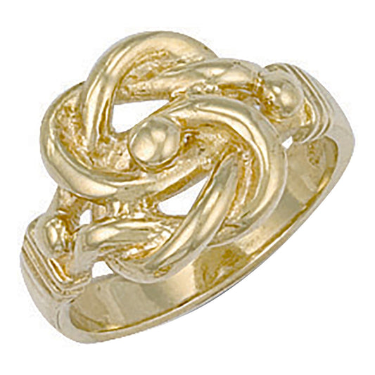 9ct Yellow Gold Medium Size Knot Ring - FJewellery