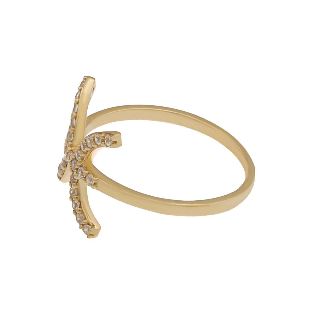9ct Yellow Gold Pisces Zodiac CZ ring HPR0061 - FJewellery