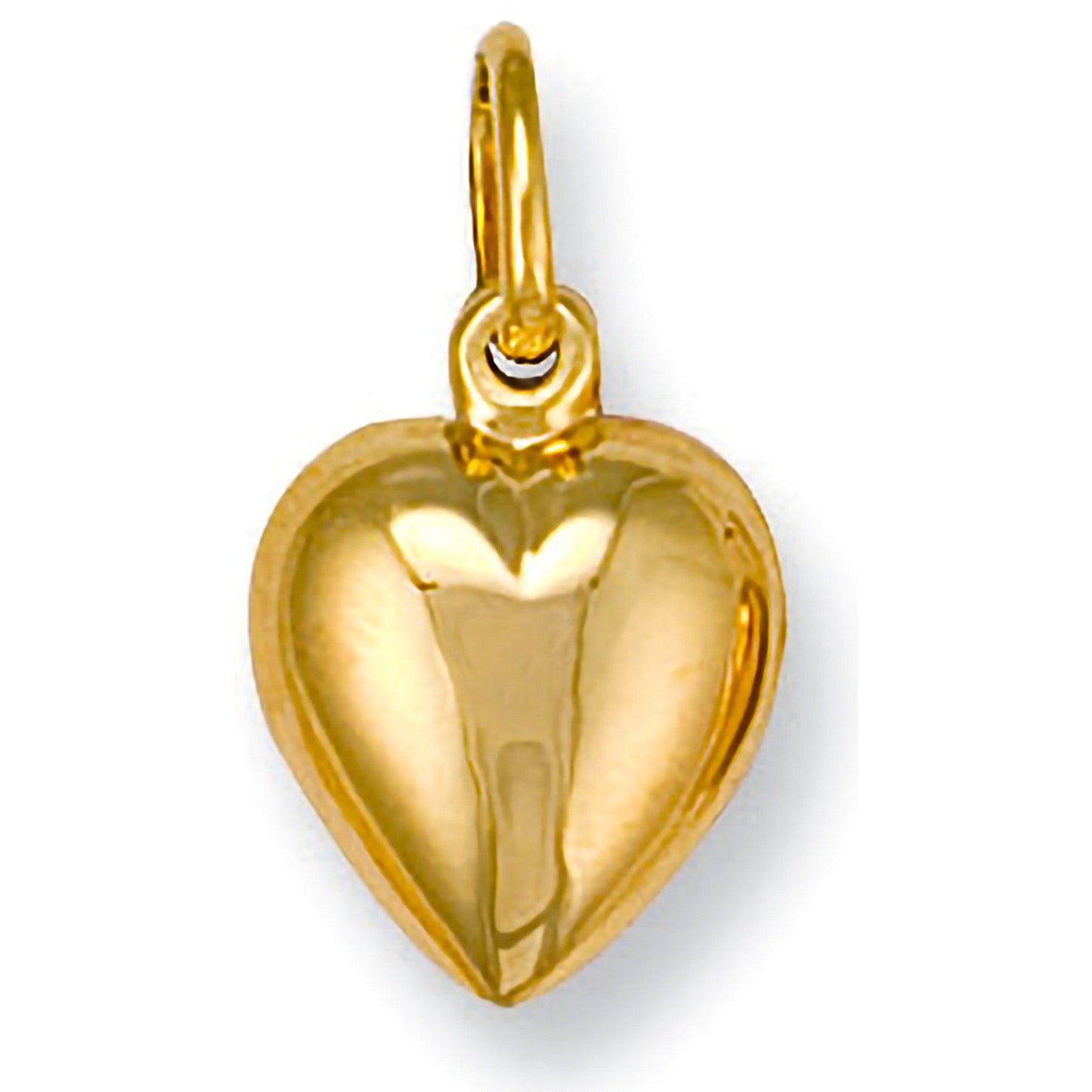 9ct Yellow Gold Puff Heart Pendant - FJewellery