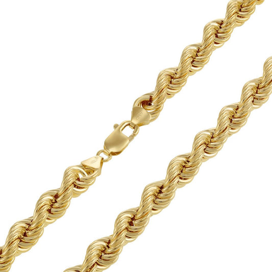 9ct Yellow Gold Rope Chain 9mm - FJewellery