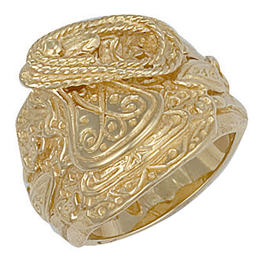 9ct Yellow Gold Saddle Ring - FJewellery