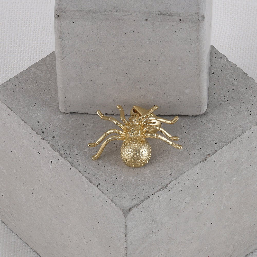 9ct yellow gold spider Pendants PD60-9-50-27 - FJewellery