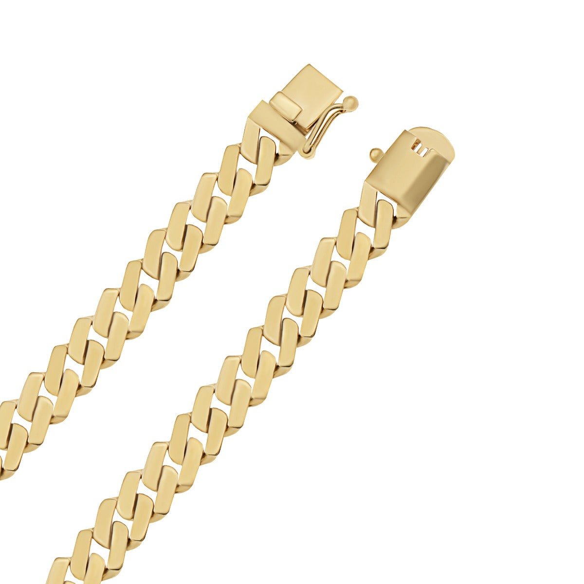 9ct Yellow Gold Square Curb Bracelet 8mm 1403000 B - FJewellery