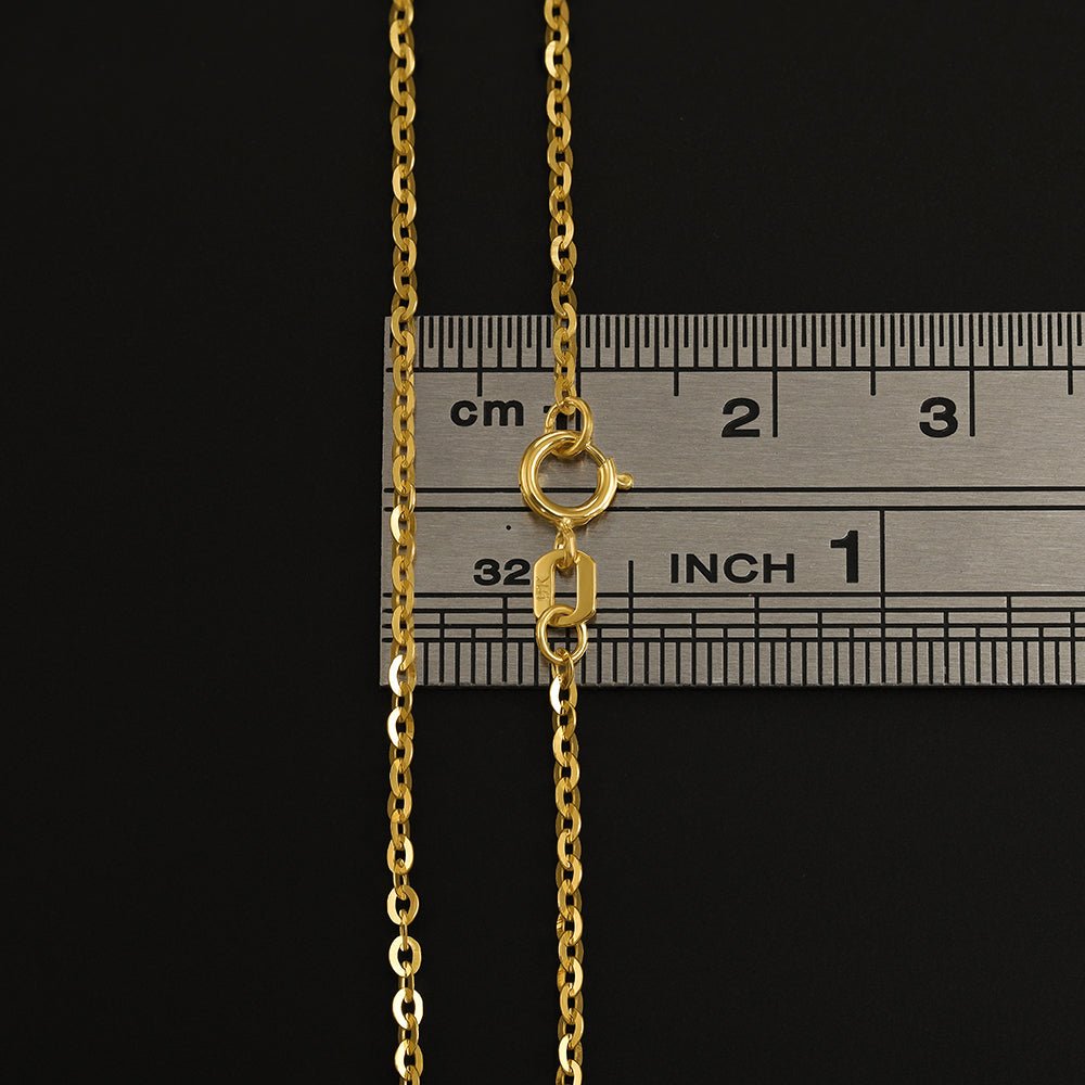 9ct Solid Yellow Gold Trace Chain 1.5mm CNM05303