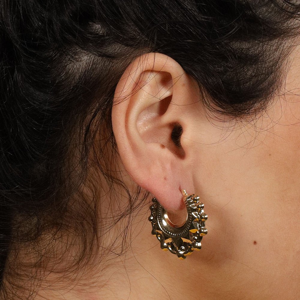 9ct Yellow Gold Traditional Creoles Earrings - FJewellery