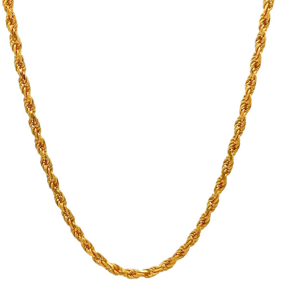 22ct Gold Rope Twist Chain 24.4g