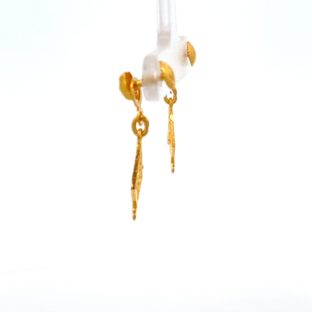 22ct Gold Geometric Openwork Drop Earrings