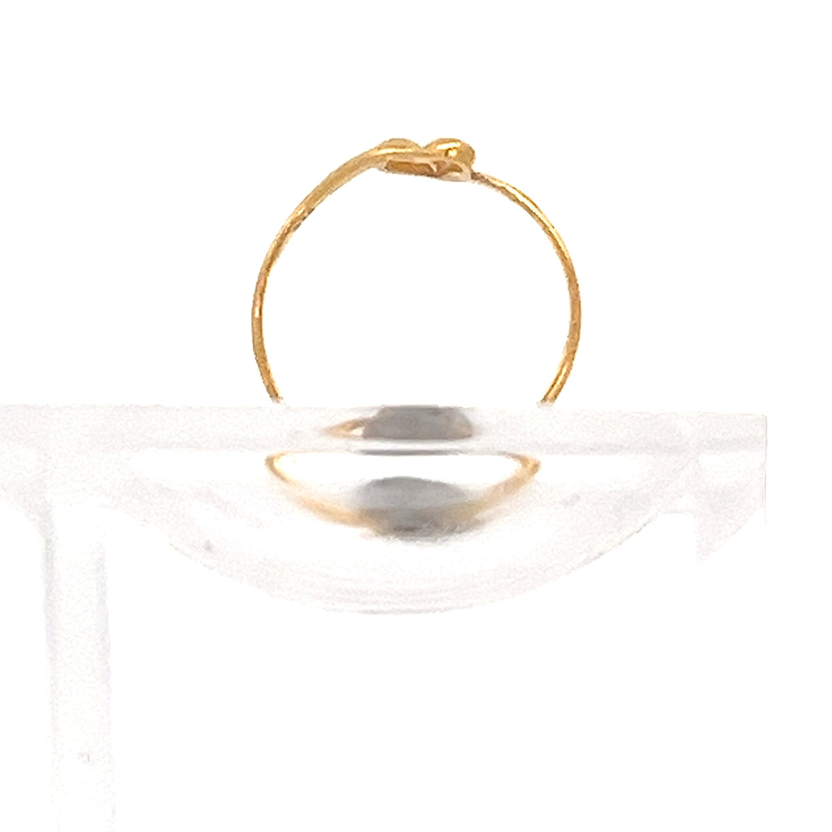 22ct Gold Heart Detail Ring with Slim Polished Band
