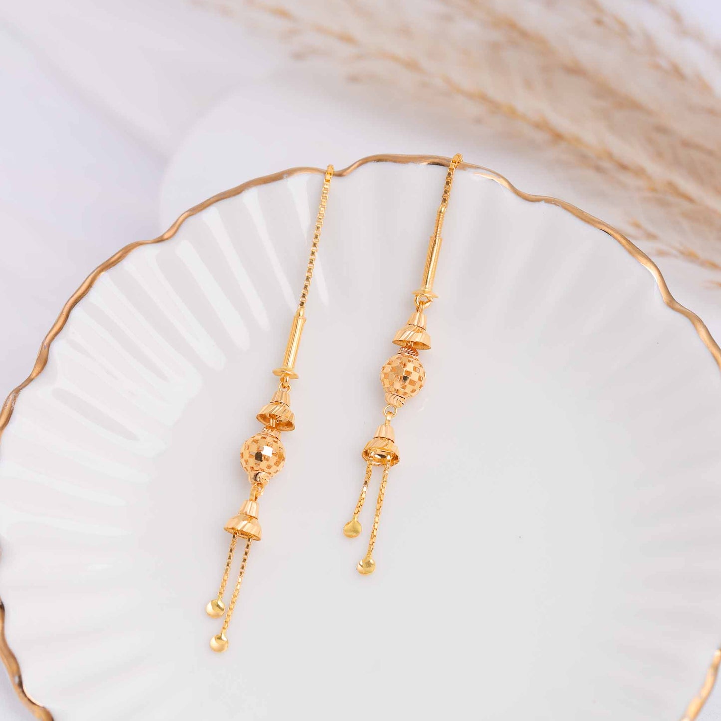 22ct Yellow Gold Drop Earrings BF1224-ER86