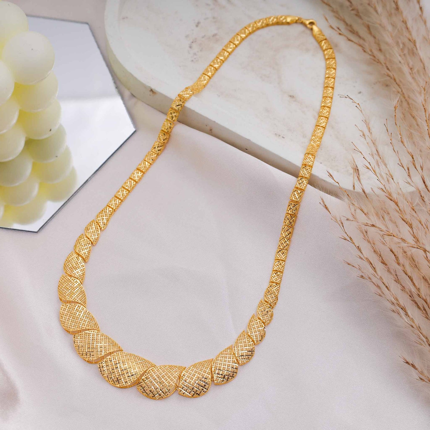 22ct Yellow Gold Unique Design Chain Necklace BF1224-NKS2-NK