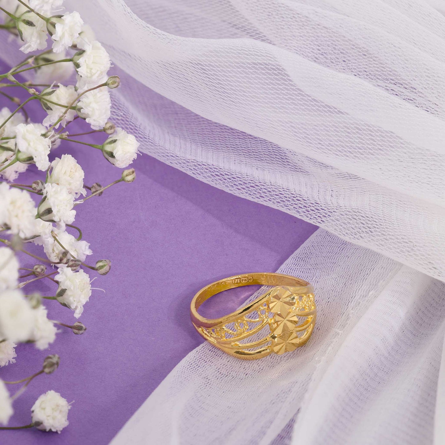 22ct Yellow Gold Design Unique Ring BF1224-RN52