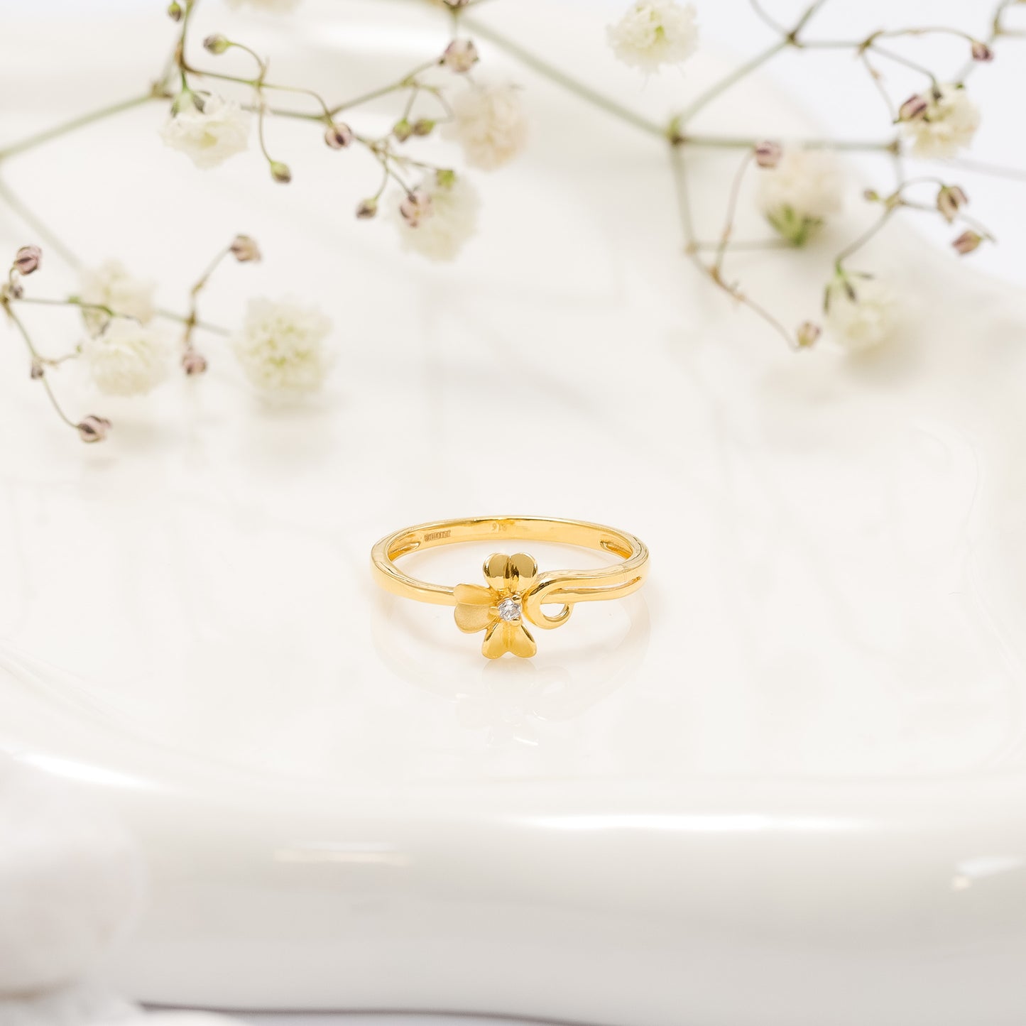 22ct Yellow Gold Flower Unique Gold BF1224-RN72