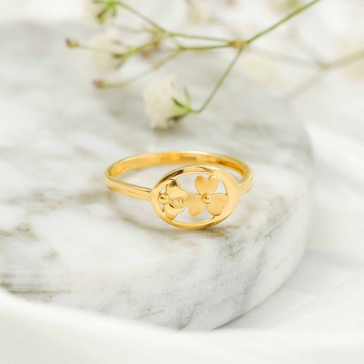 22ct Yellow Gold Unique Flower Ring BF1224-RN83