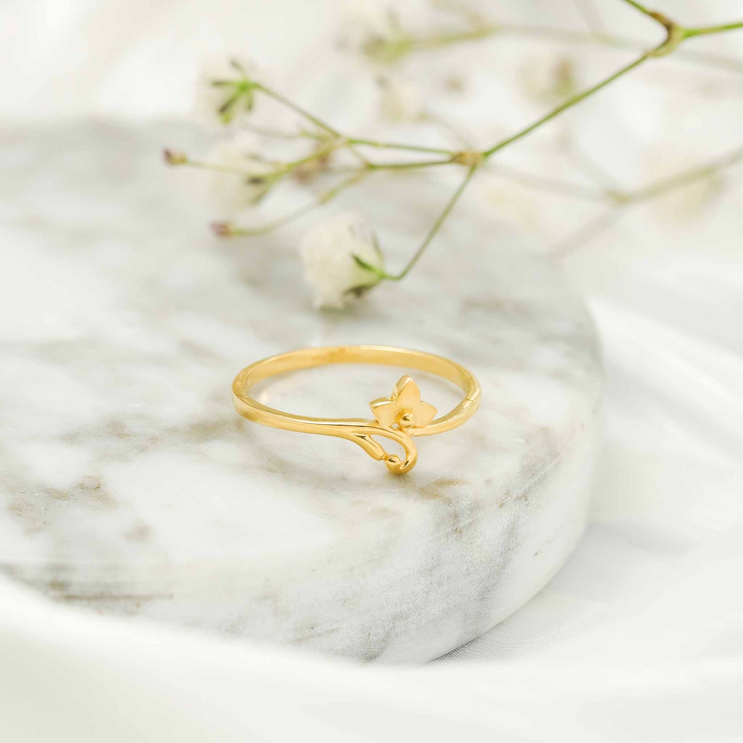 22ct Yellow Gold Unique Flower Ring BF1224-RN88