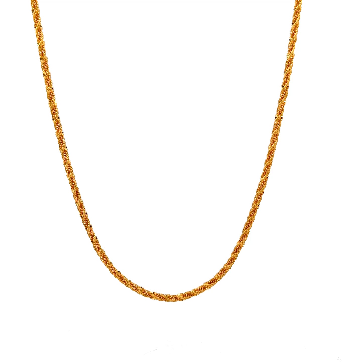22ct Gold Rope Chain Necklace