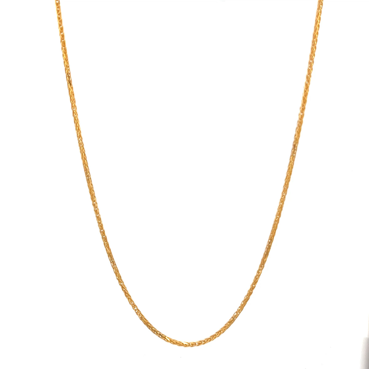 22ct Gold Fine Textured Link Chain
