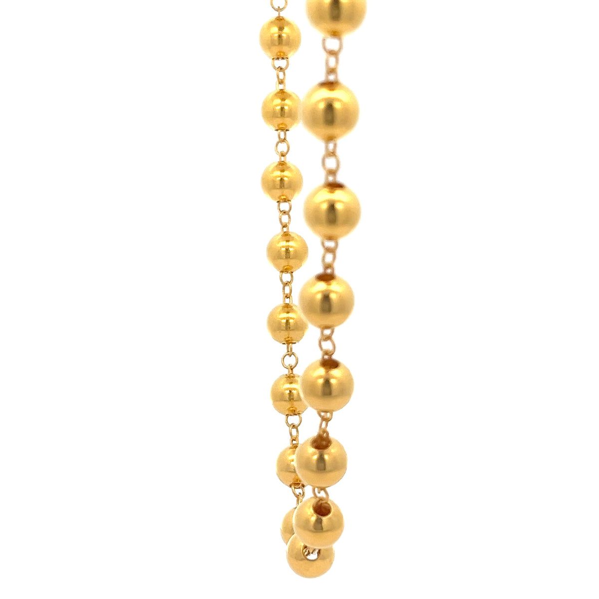 22ct Gold Spherical Bead Link Chain