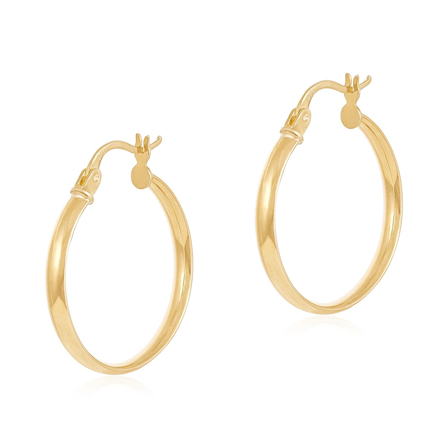 9ct Yellow Gold Hoop Earrings - 24mm