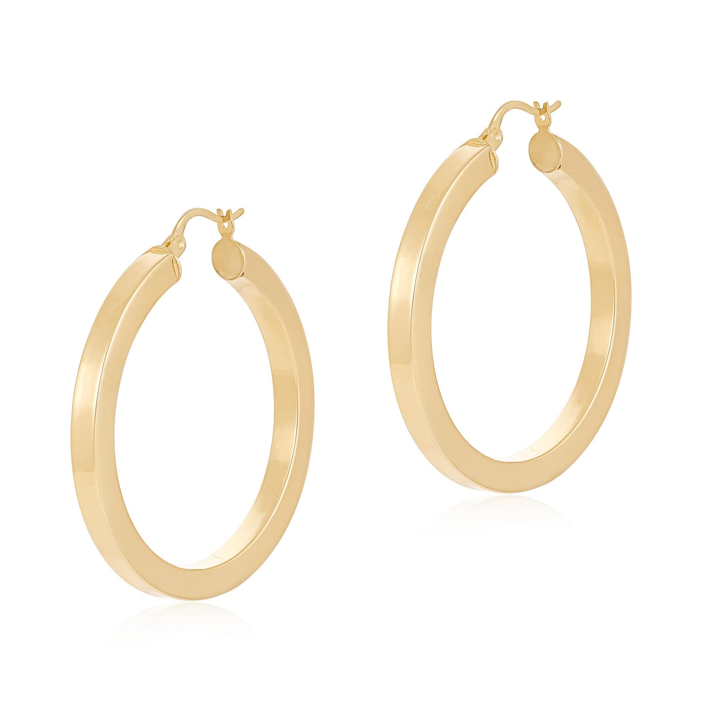 9ct Yellow Gold Hoop Earrings - 45mm