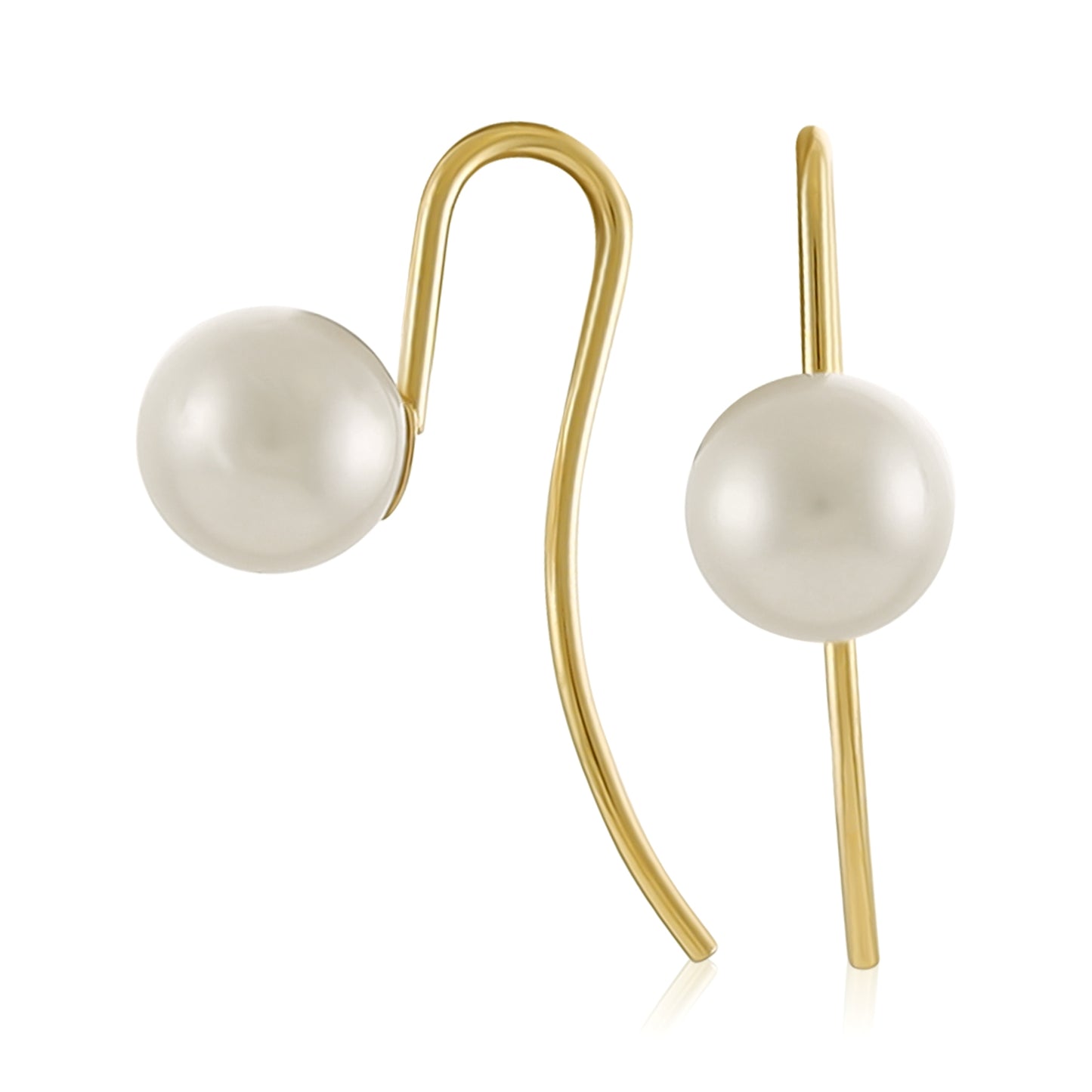 18ct solid gold Akoya pearl earrings 0.75g INO524-ER7