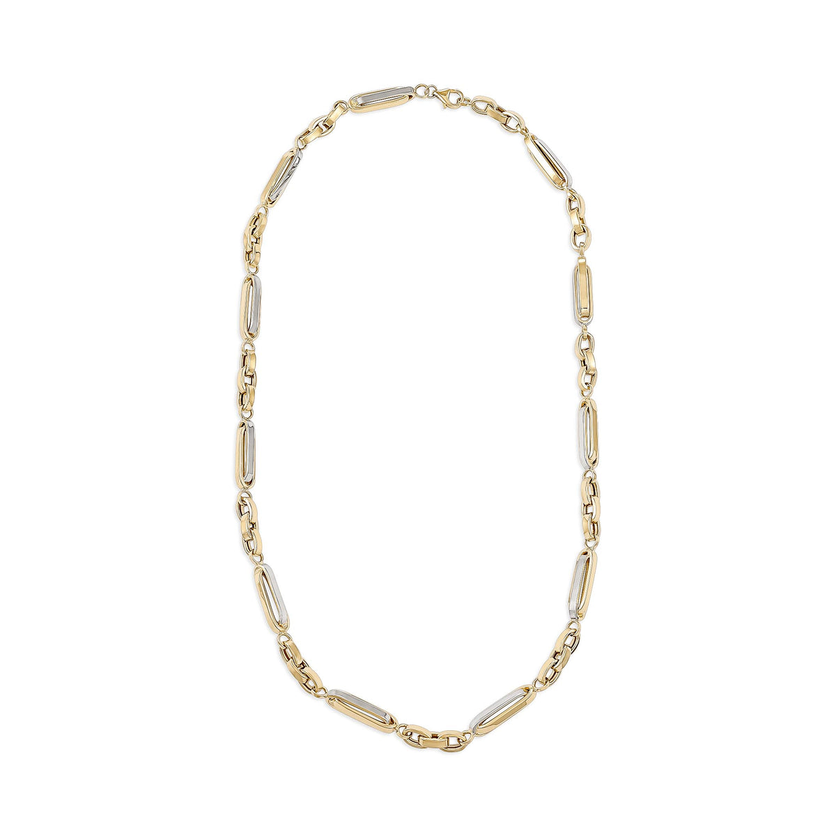 14ct Yellow Gold Fancy Link Chain Necklace