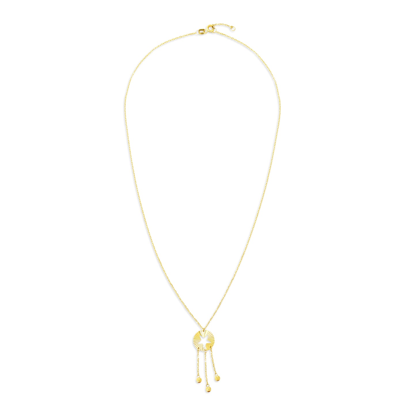 14ct Yellow Gold Bead Star Necklace